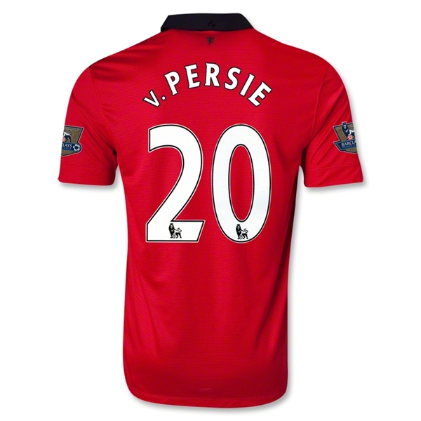 13-14 Manchester United #20 V.PERSIE Home Jersey Shirt - Click Image to Close